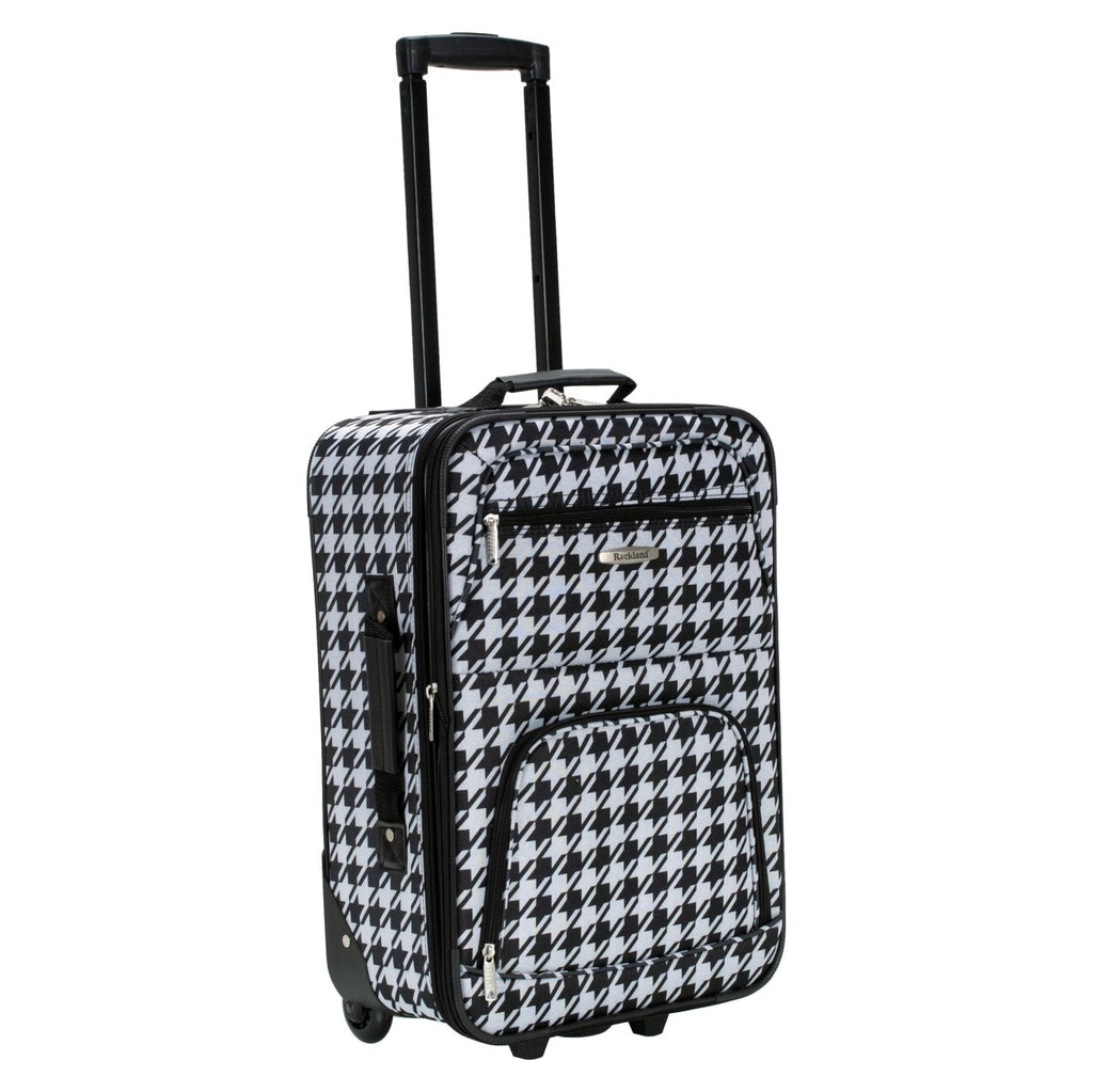 Rockland Fashion Softside Upright Luggage Set, Expandable, Kensington, Black and White, 2 - Piece(14/19)