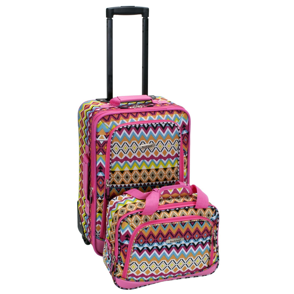 Rockland Fashion Softside Upright Luggage Set, Tribal, 2-Piece (14/19)