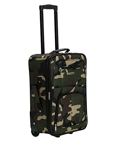 Rockland Journey Softside Upright Luggage Set, Expandable, Camouflage, 4 - Piece (14/19/24/28)