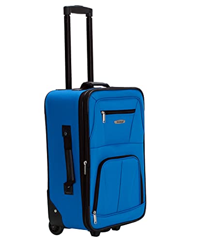 Rockland Journey Softside Upright Luggage Set,Expandable, Blue, 4 - Piece (14/19/24/28)