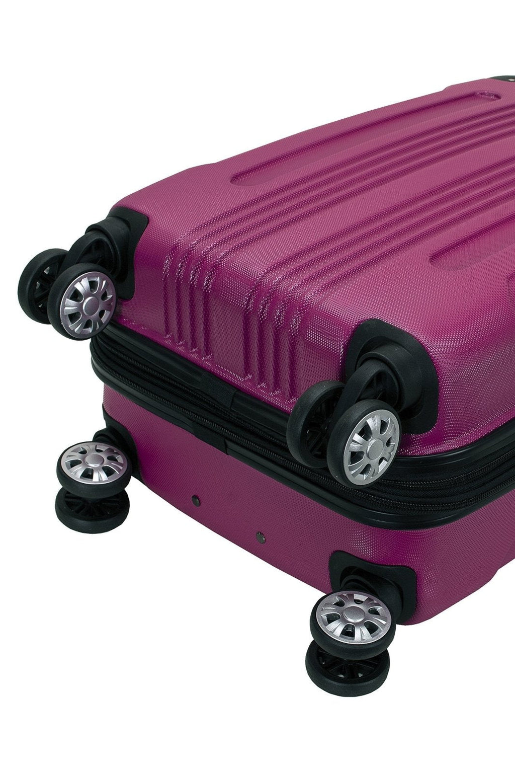 Rockland London Hardside Spinner Wheel Luggage, Magenta, Carry - On 20 - Inch