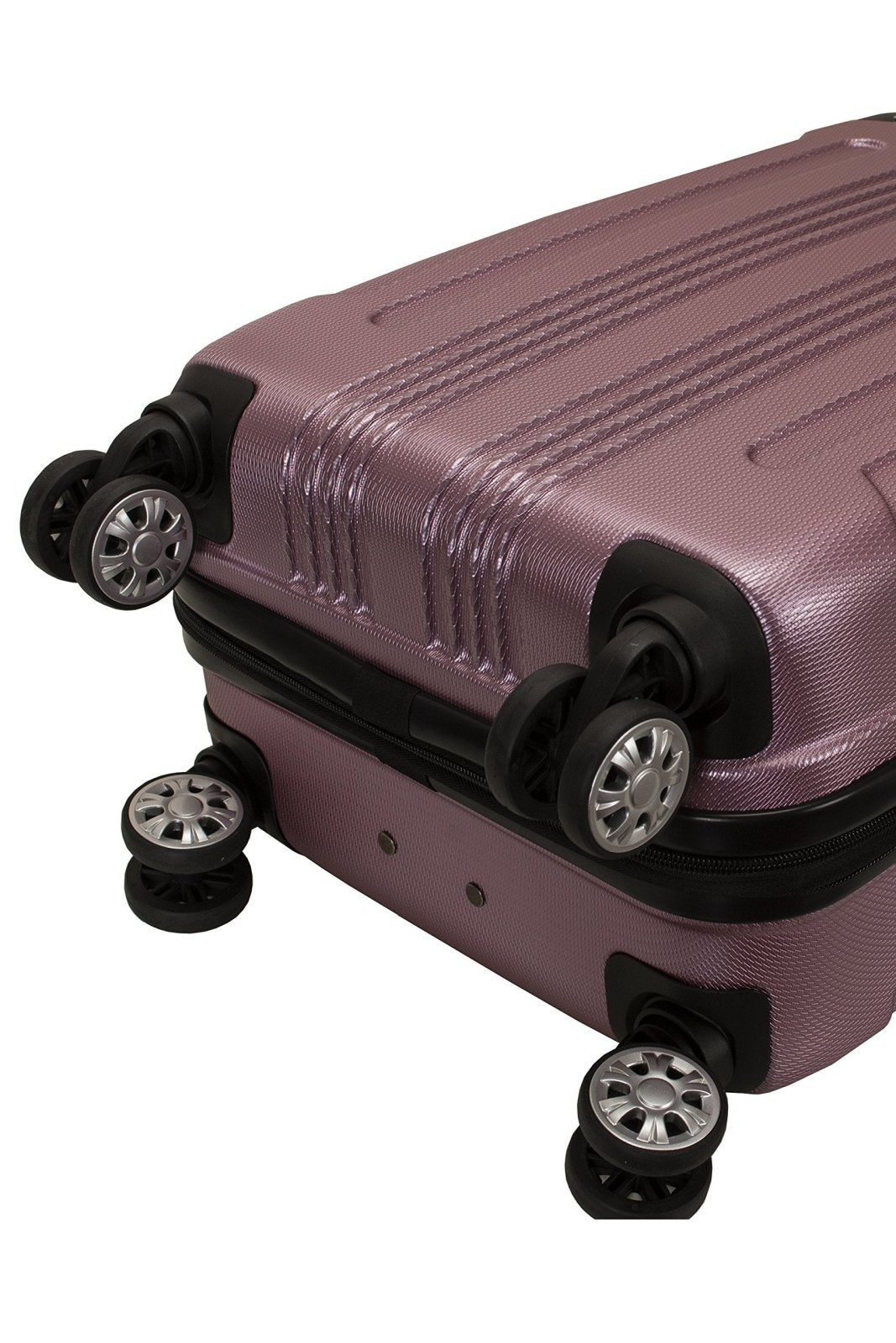 Rockland London Hardside Spinner Wheel Luggage, Pink, Carry - On 20 - Inch