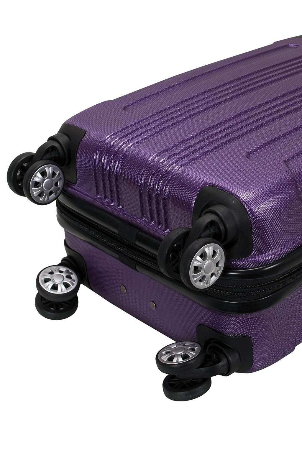 Rockland London Hardside Spinner Wheel Luggage, Purple, Carry - On 20 - Inch