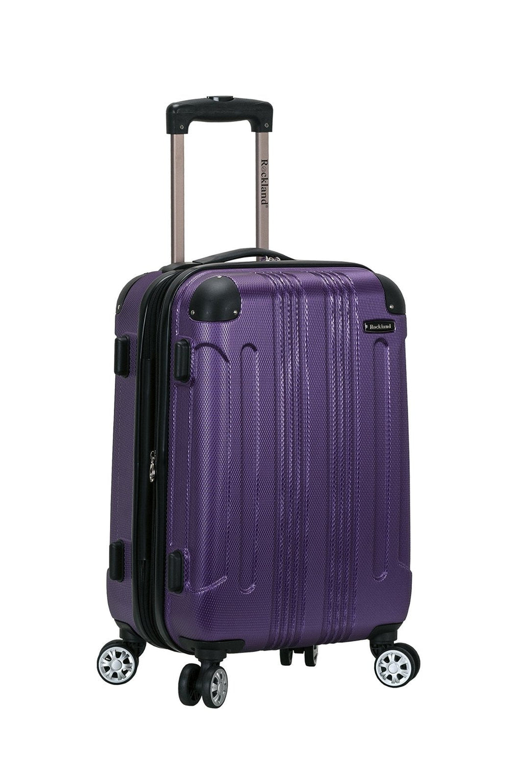 Rockland London Hardside Spinner Wheel Luggage, Purple, Carry-On 20-Inch