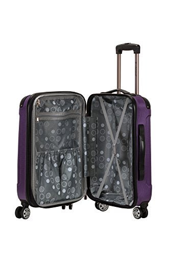 Rockland London Hardside Spinner Wheel Luggage, Purple, Carry - On 20 - Inch