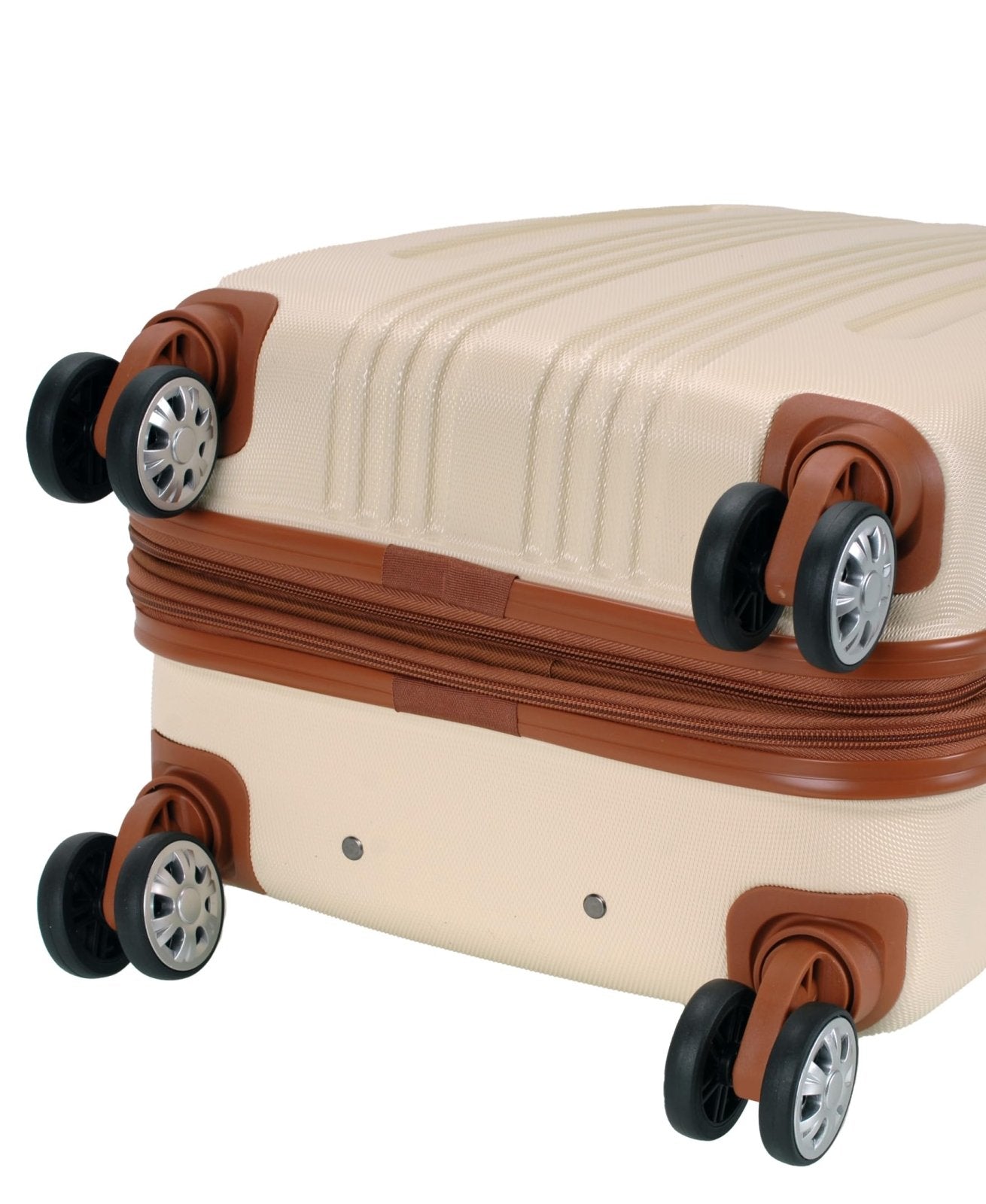 Rockland London Hardside Spinner Wheel Luggage, White, Carry - On 20 - Inch