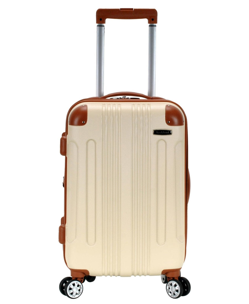 Rockland London Hardside Spinner Wheel Luggage, White, Carry-On 20-Inch