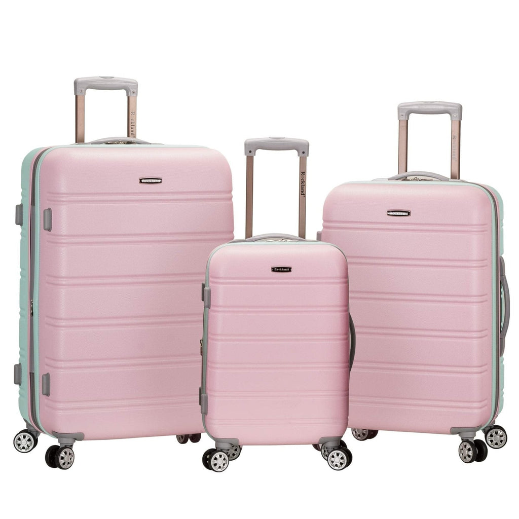 Rockland Melbourne Hardside Expandable Spinner Wheel Luggage, Mint, 3-Piece Set (20/24/28)
