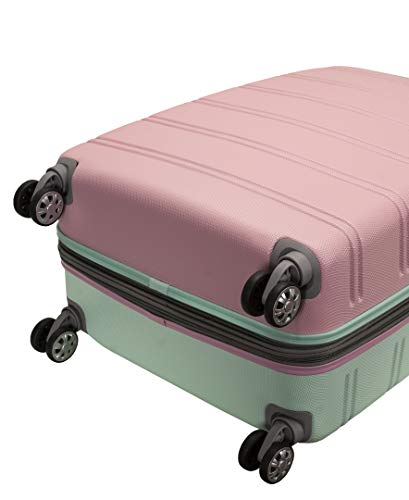 Rockland Melbourne Hardside Expandable Spinner Wheel Luggage, Mint, 3 - Piece Set (20/24/28)