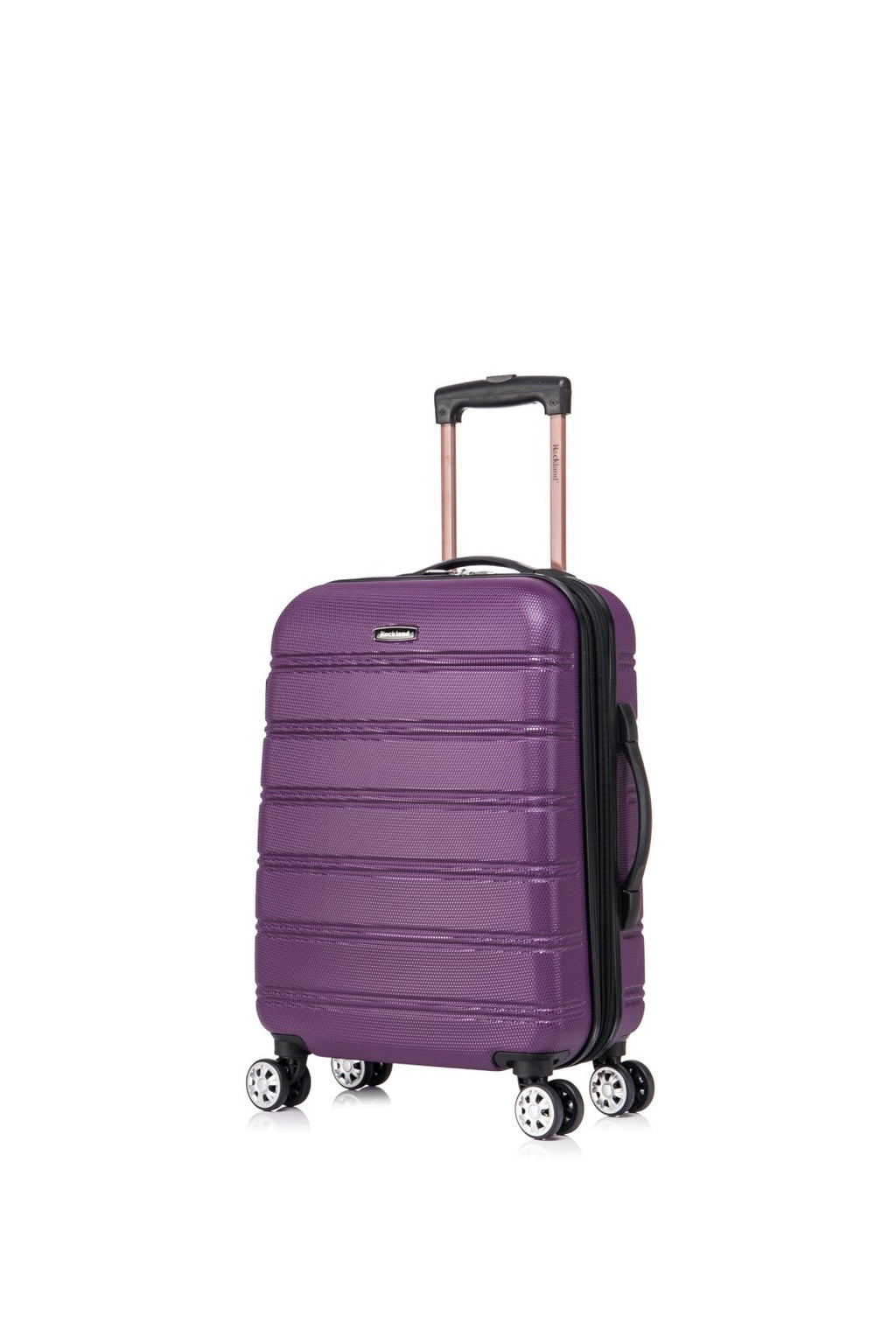 Rockland Melbourne Hardside Expandable Spinner Wheel Luggage Set, Purple, Carry - On 20 - Inch and Tote 14 - Inch