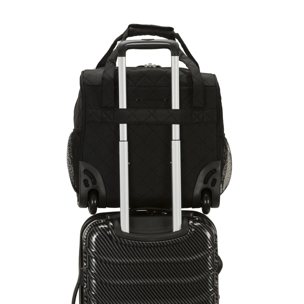 Rockland Melrose Upright Wheeled Underseater Carry - On Luggage, Black, 15 - Inch