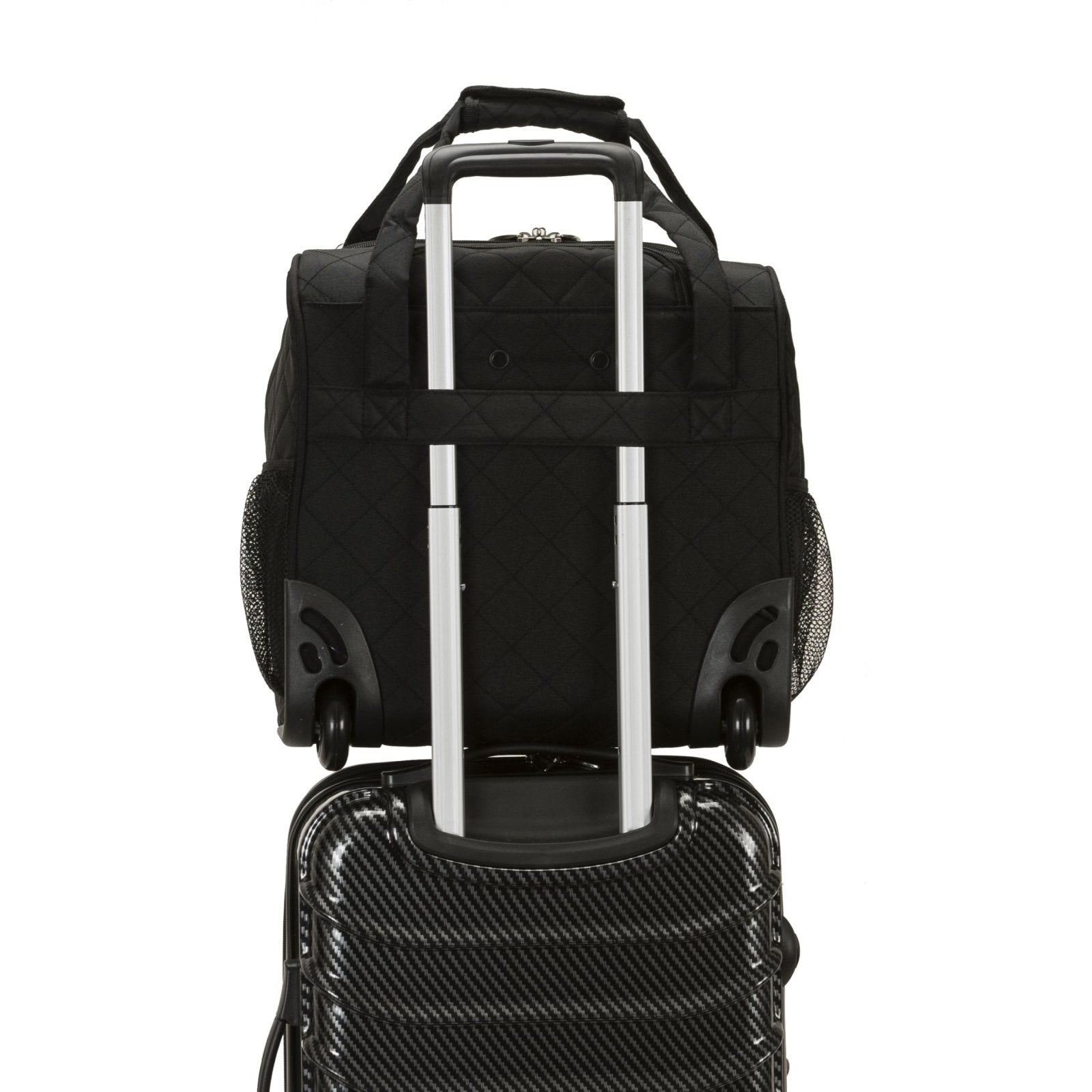 Rockland Melrose Upright Wheeled Underseater Carry - On Luggage, Black, 15 - Inch