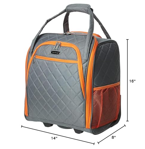 Rockland Melrose Upright Wheeled Underseater Carry - On Luggage, Charcoal