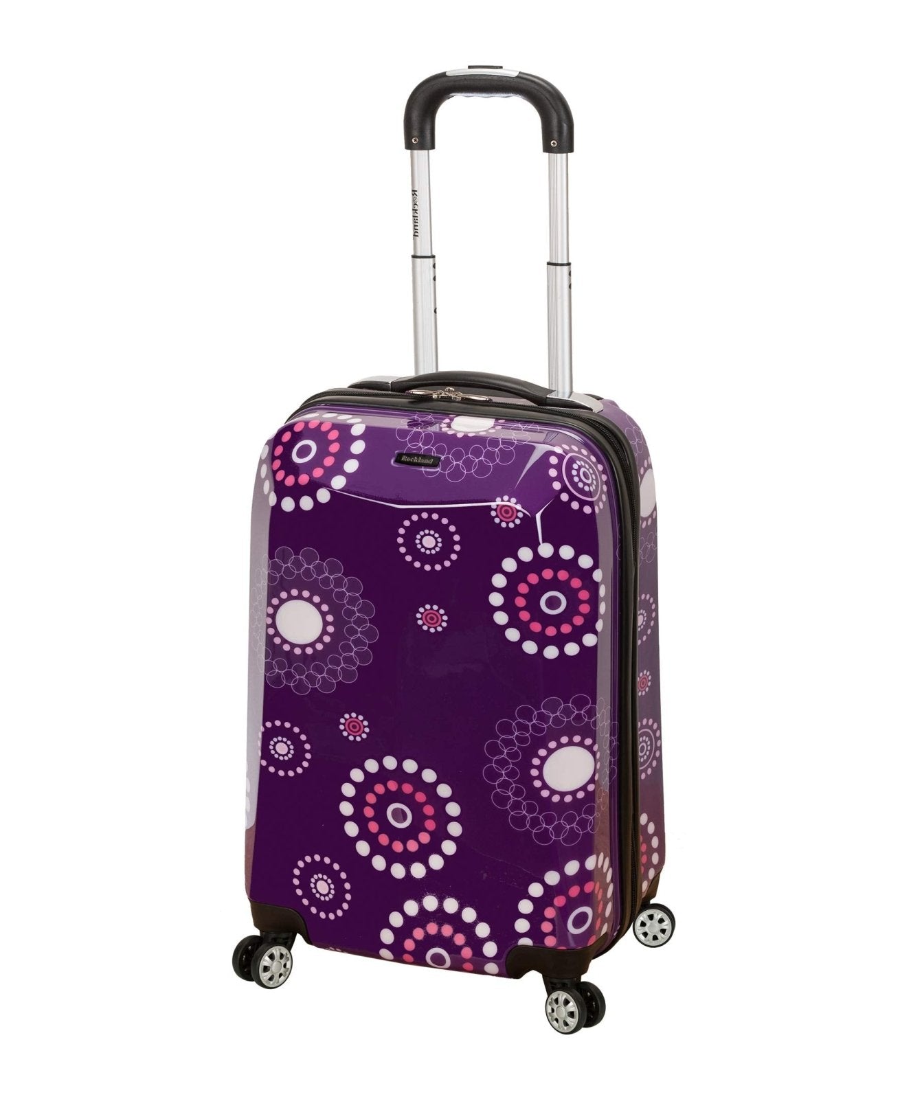 Rockland Vision Hardside Spinner Wheel Luggage, Purple Pearl, Carry-On 20-Inch