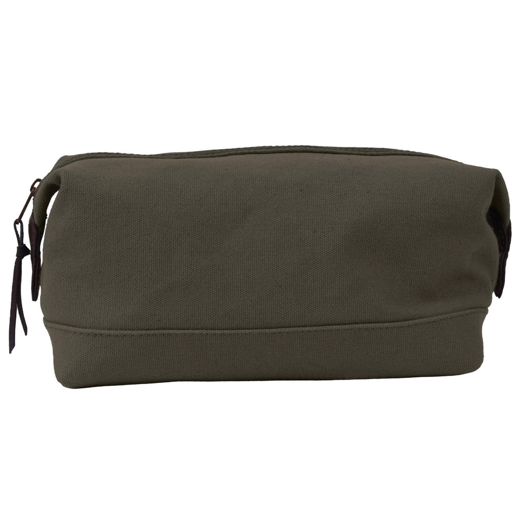 Rothco Canvas & Leather Travel Kit – Compact Vintage Toiletry Bag Dopp Kit Pouch