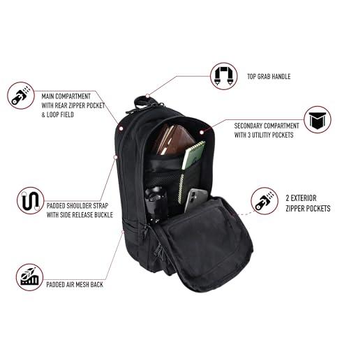 Rothco Tactical Traveler Crossbody Bag – Rugged Outdoor Travel Backpack for EDC Gear