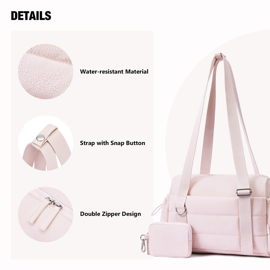 ROULENS Small Gym Bag for Women 2 Set Mini Gym Duffle Bag with Wet Compartment and Coin Wallet, Gym Tote Bag for Workout/Sport/Travel