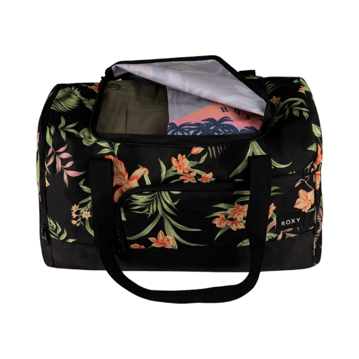 Roxy Duffel Bag | Travel | Work | Gym | Fitness | Beach | Everyday Carry | Recycled Materials, Anthracite Island Escape