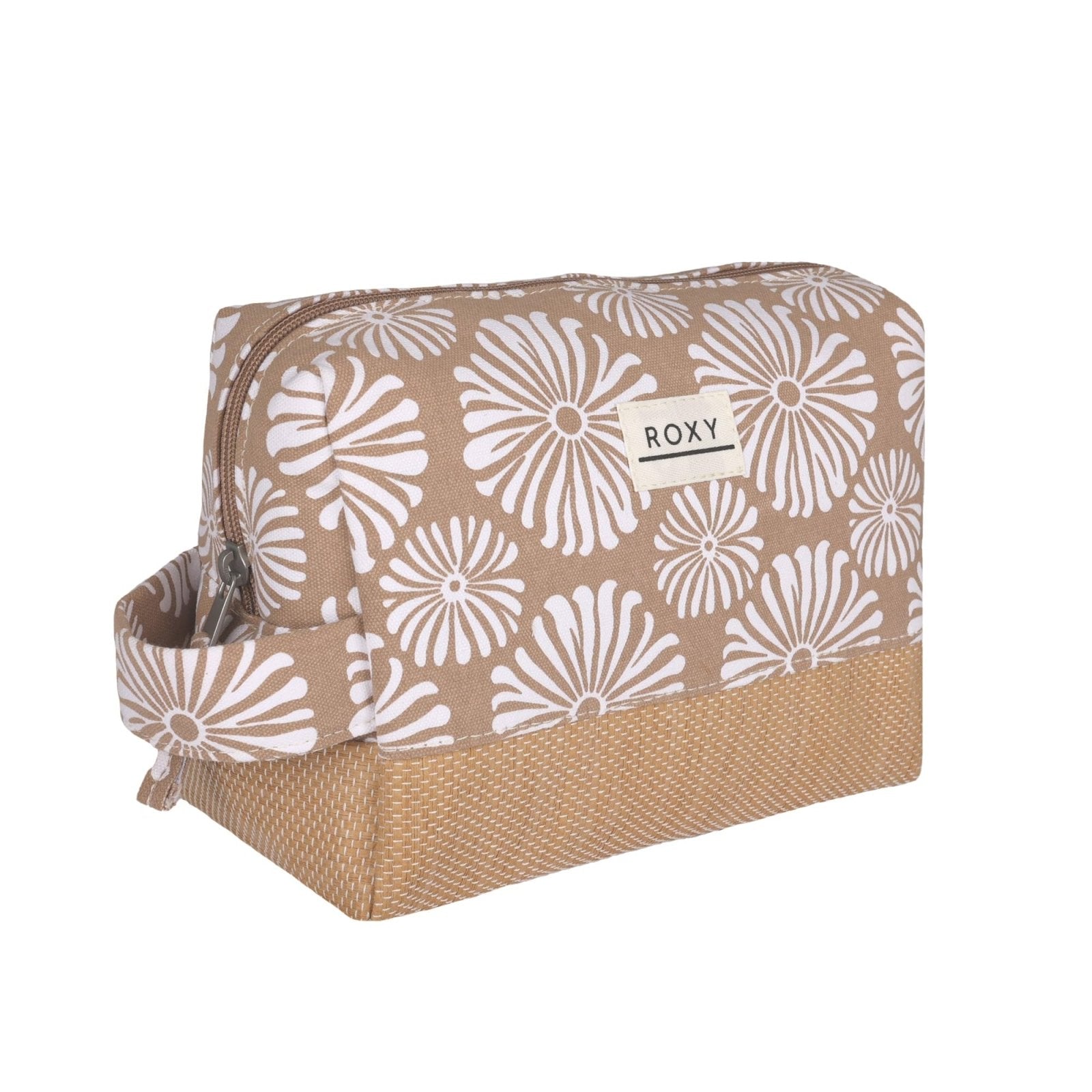 Roxy Women's Small Storage Case | Organizer | Travel | Makeup Bag | Accessories, Misty Jetties - Portabella Tropical Tile