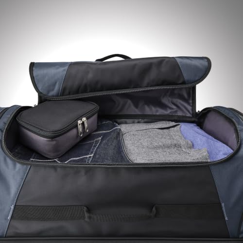 Samsonite Andante 2 Wheeled Duffel Bag – 22-Inch Durable Rolling Luggage with Inline Skate Wheels, Push-Button Handle & Spacious Compartments – Travel-Friendly and Lightweight - Elemental Blue