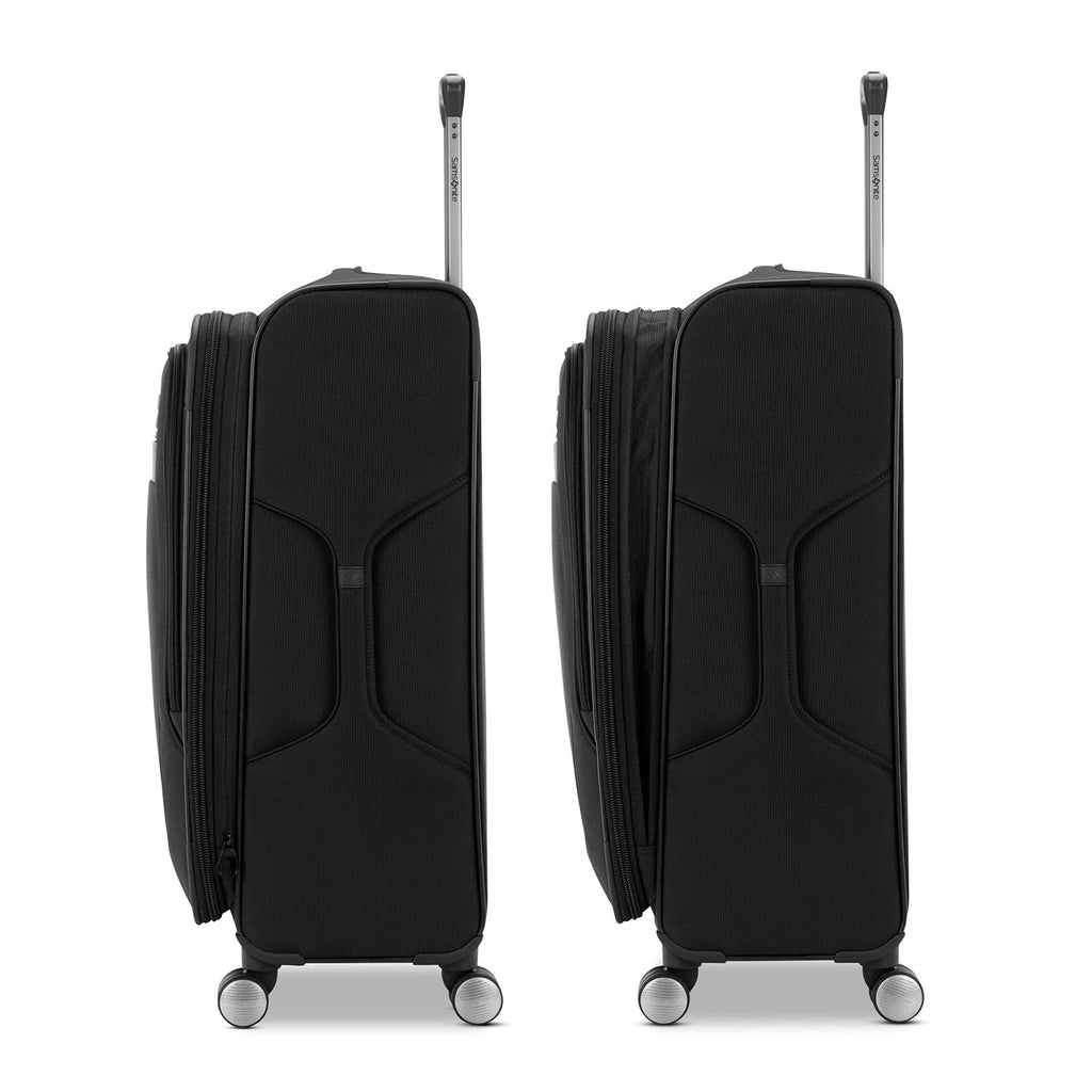 Samsonite Ascella 3.0 Softside Expandable Luggage with Spinners, Black, 2PC SET (Carry - on/Medium)