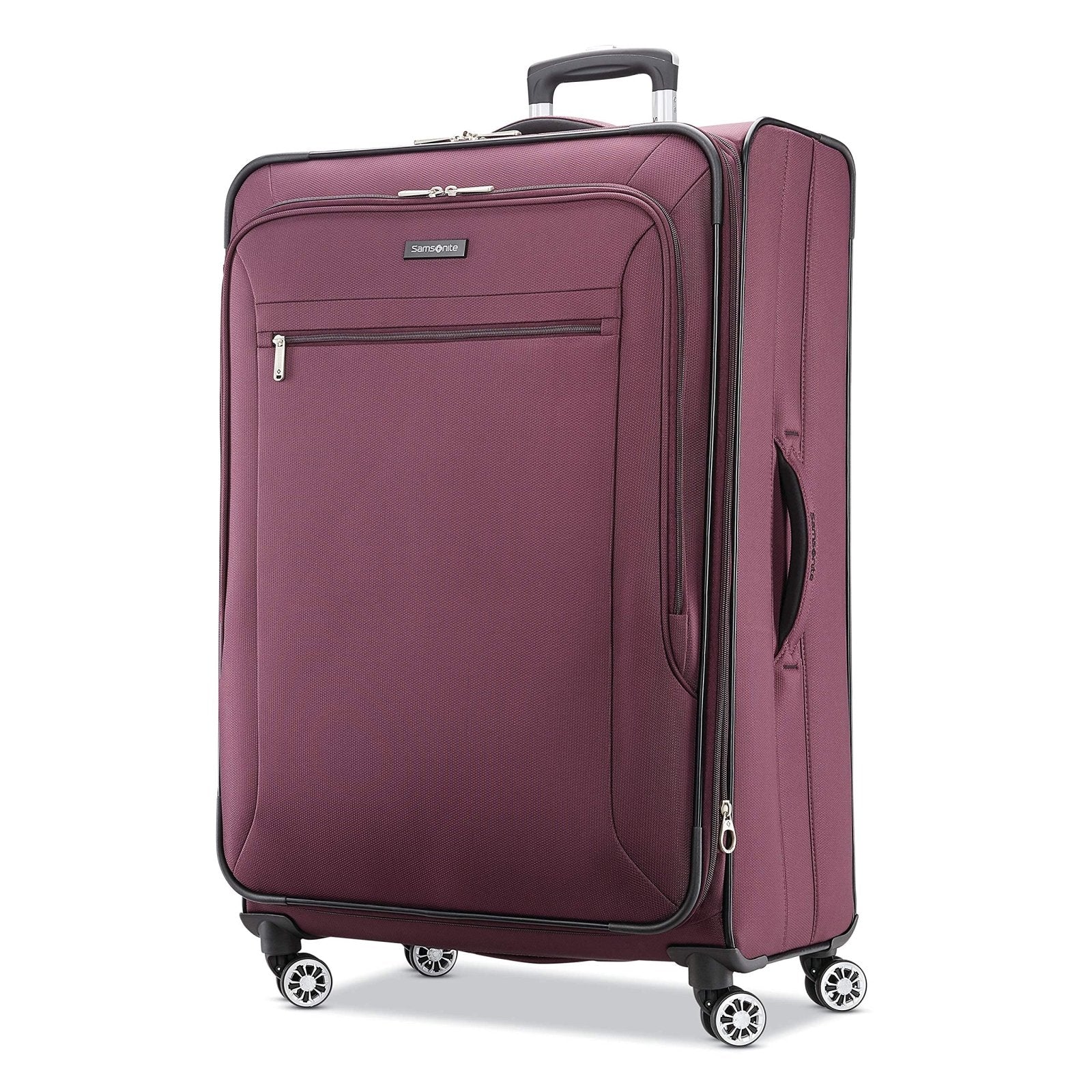 Samsonite Ascella X Softside Expandable Luggage with Spinner Wheels, Plum, Checked-Large 29-Inch