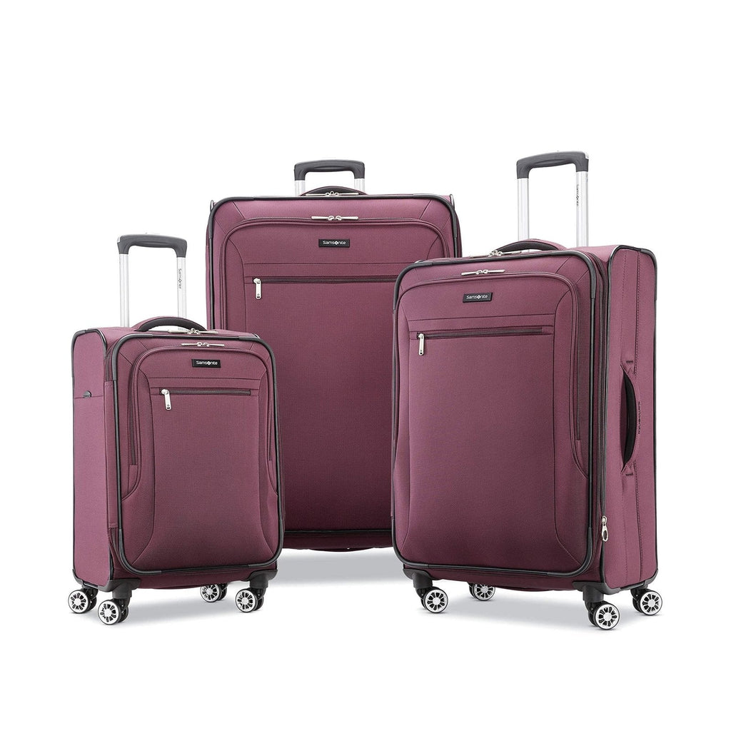 Samsonite Ascella X Softside Expandable Luggage with Spinner Wheels, Plum, Checked - Large 29 - Inch