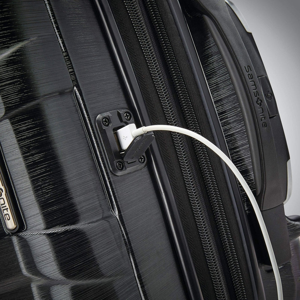 Samsonite Centric 2 Hardside Expandable Luggage with Spinner Wheels, 2 - Piece Set (20/24), Black