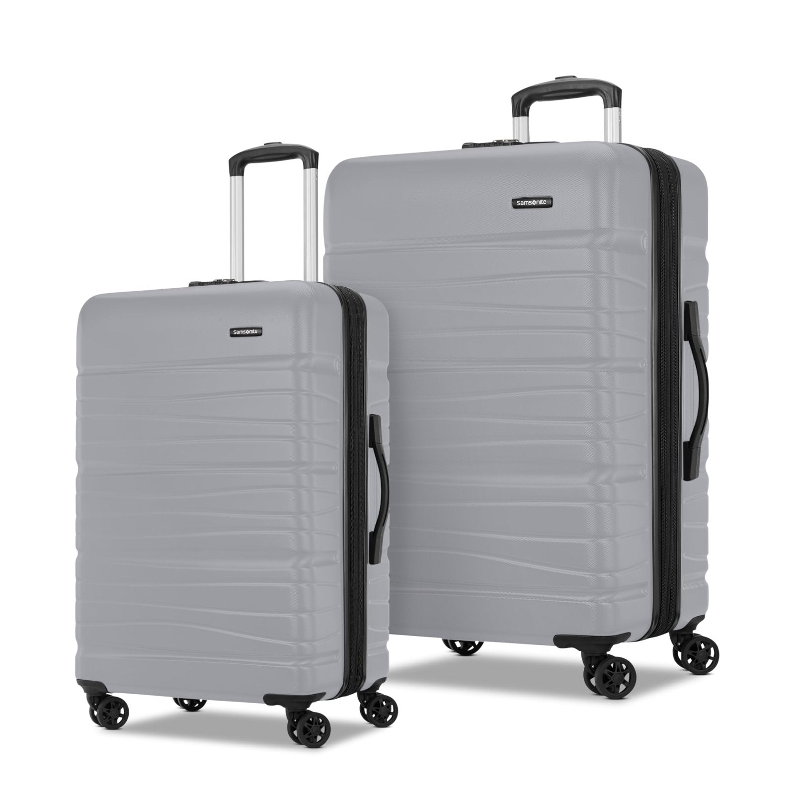 Samsonite Evolve SE Hardside Expandable Luggage with Spinners | Titanium | 2PC SET (Carry-on/Large)