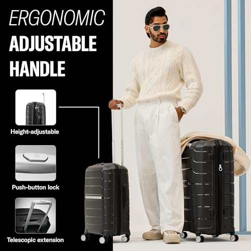 Samsonite Freeform 2-Piece Luggage Set - Carry-On & Large Checked Luggage with Dual Spinner Wheels - Durable Polypropylene Hardshell - TSA Lock, Airline-Approved - Expandable Hard Shell - Mint Green
