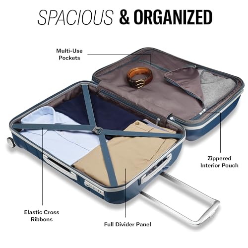 Samsonite Freeform 2-Piece Luggage Set - Carry-On & Large Checked Luggage with Dual Spinner Wheels - Durable Polypropylene Hardshell - TSA Lock, Airline-Approved - Expandable Hard Shell - Mint Green