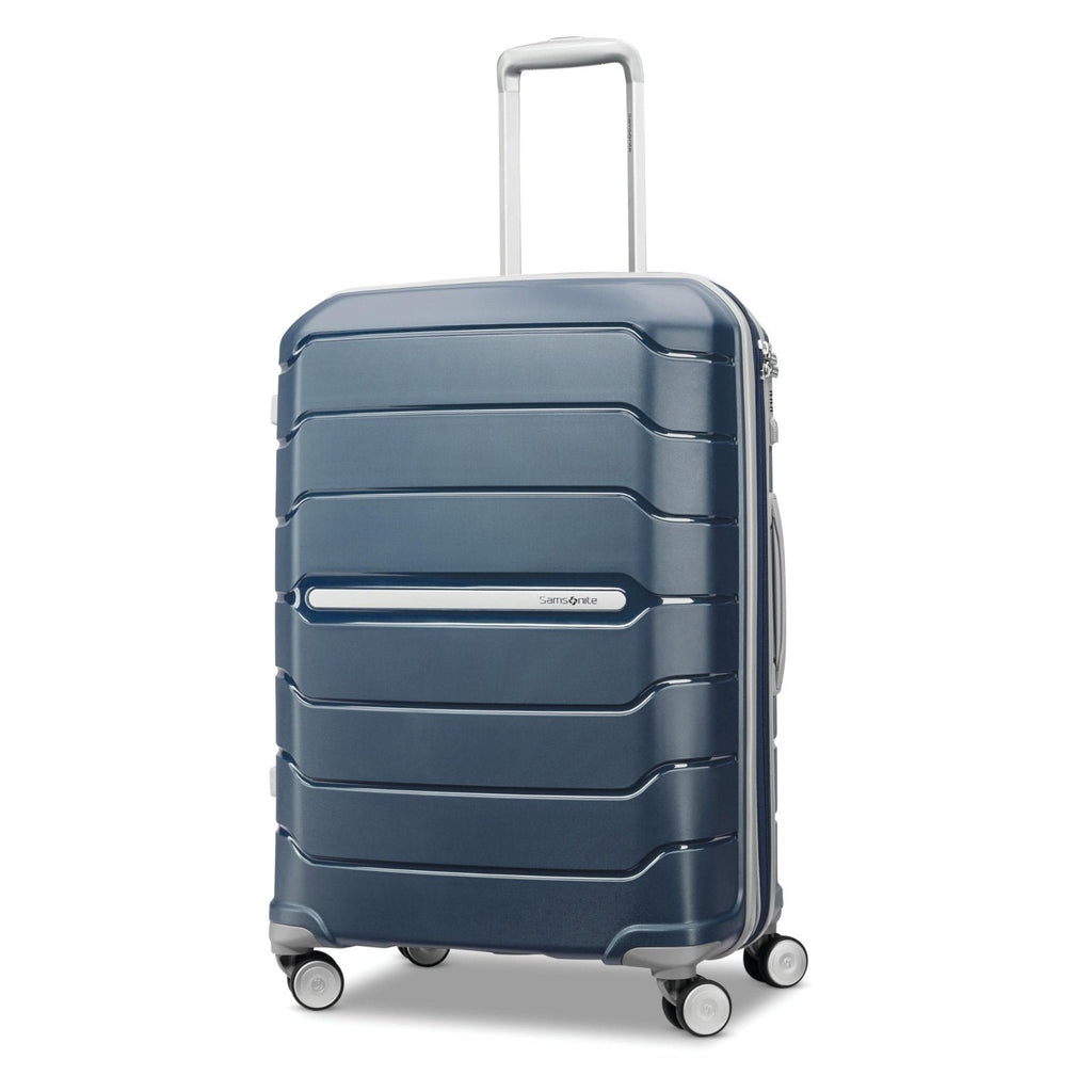 Samsonite Freeform 24-Inch Medium Luggage with Dual 360° Spinner Wheels - Checked Suitcase - TSA Lock, Airline-Approved - Lightweight Durable Polypropylene Expandable Hardshell - Navy