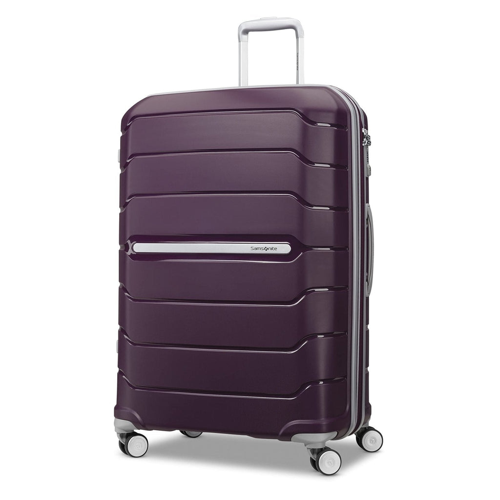 Samsonite Freeform Large Checked Luggage with Dual 360° Spinner Wheels - TSA Lock, Airline-Approved - Lightweight Durable Polypropylene Expandable Hardshell - Amethyst Purple