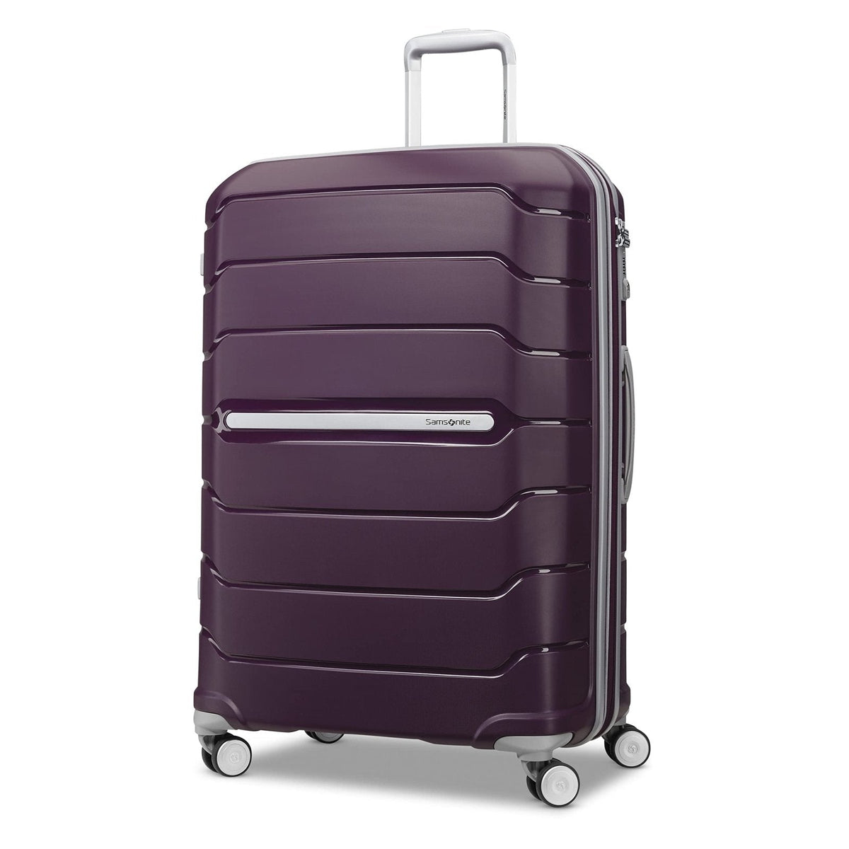 Samsonite Freeform Large Checked Luggage with Dual 360° Spinner Wheels - TSA Lock, Airline-Approved - Lightweight Durable Polypropylene Expandable Hardshell - Amethyst Purple