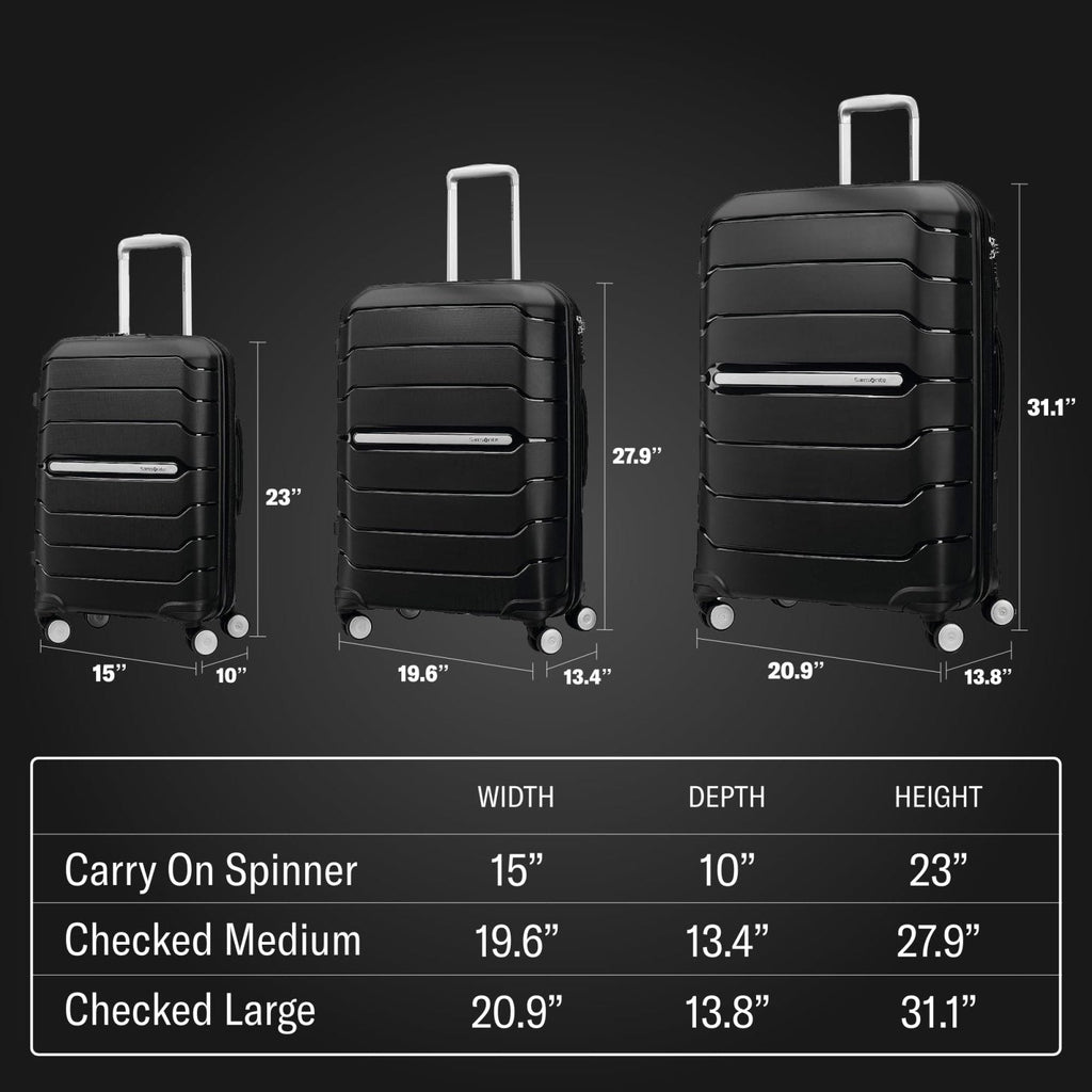 Samsonite Freeform Large Checked Luggage with Dual 360° Spinner Wheels - TSA Lock, Airline - Approved - Lightweight Durable Polypropylene Expandable Hardshell - Amethyst Purple
