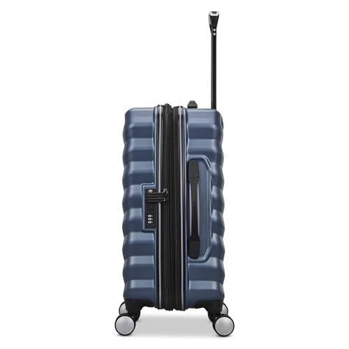 Samsonite Hard-Sided 20-Inch Lightweight Carry On Expandable Element Suitcase: Durable, 360° Spinner Wheels, Adjustable Telescopic Handle, TSA-Approved Lock - Captains Blue