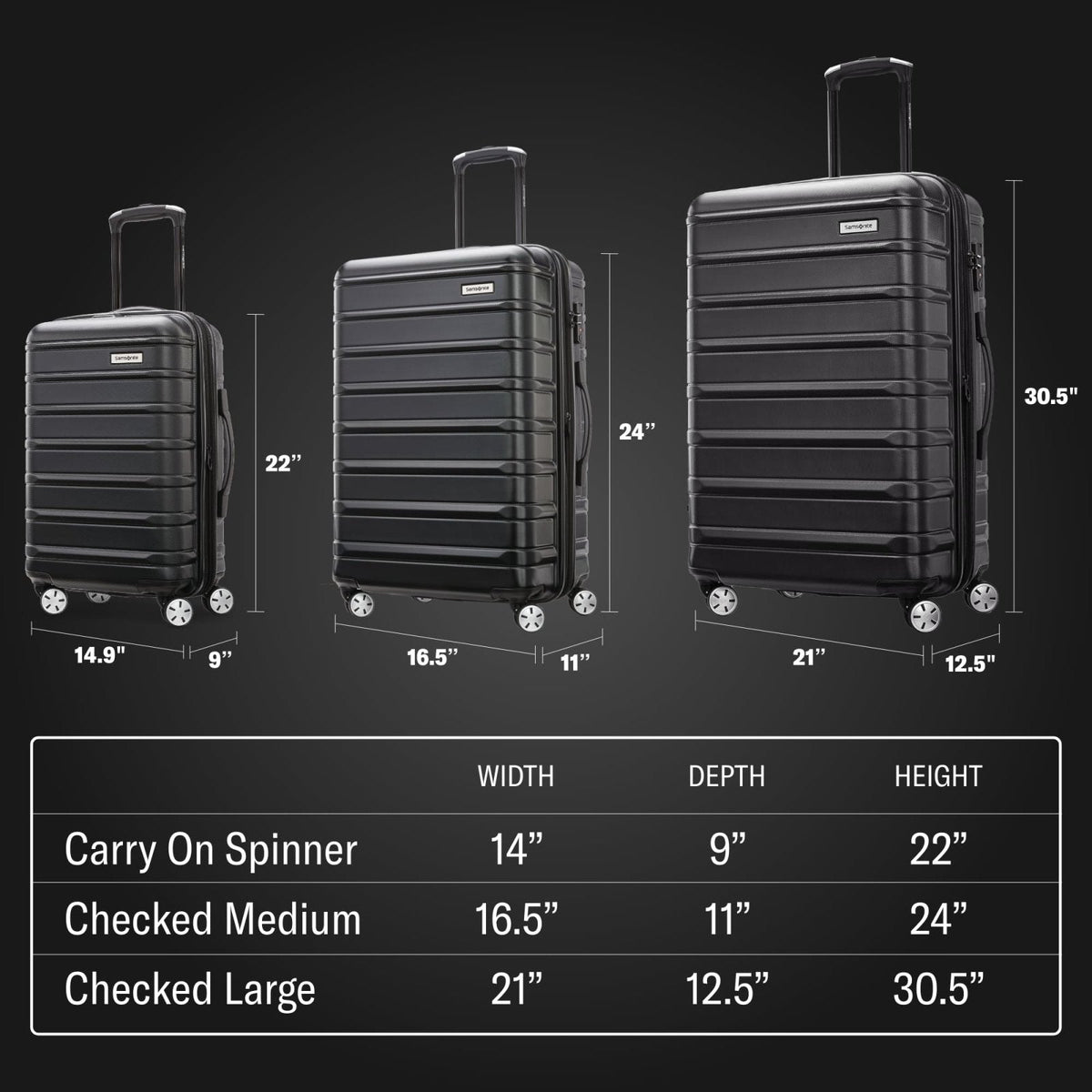 Samsonite Omni 2 28 - Inch Large Checked Hardside Luggage with 360° Spinner Wheels - Scratch Resistant Hardshell - TSA Lock - Expandable Polycarbonate Shell for Lightweight Travel - Artic Silver