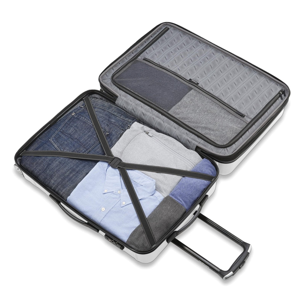 Samsonite Omni 2 Hardside 2 Piece Set - Includes Global Carry - On & Large Checked Suitcases - 360° Dual Spinner Wheels - Integrated TSA Lock & Expansion - Amazon Exclusive - Birch White