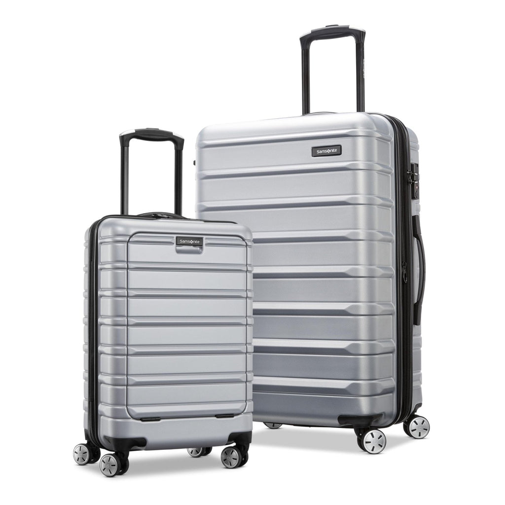 Samsonite Omni 2 Pro Hardside Expandable Luggage with Spinner Wheels, PRO 2PC SET (CO/M), Arctic Silver