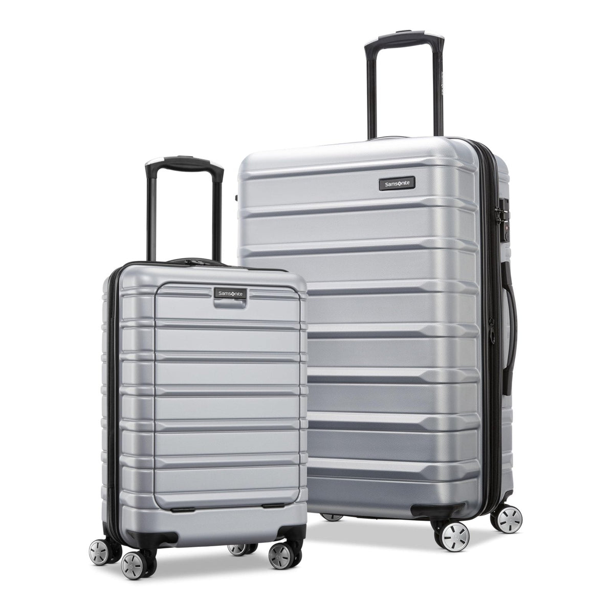 Samsonite Omni 2 Pro Hardside Expandable Luggage with Spinner Wheels, PRO 2PC SET (CO/M), Arctic Silver