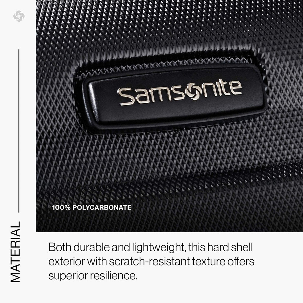 Samsonite Omni PC Hardside Expandable Luggage with Spinner Wheels, Black, 2 - Piece Set (20/24)