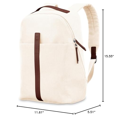 Samsonite Virtuosa Carry - On Travel Backpack with Padded Laptop Sleeve, Off White