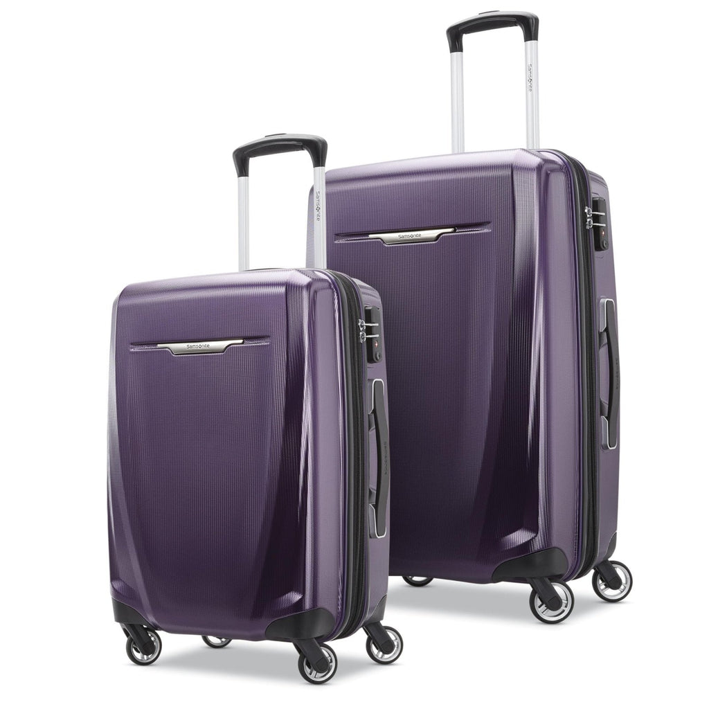 Samsonite Winfield 3 DLX Hardside Expandable Luggage with Spinners, Purple, 2-Piece Set (20/25)
