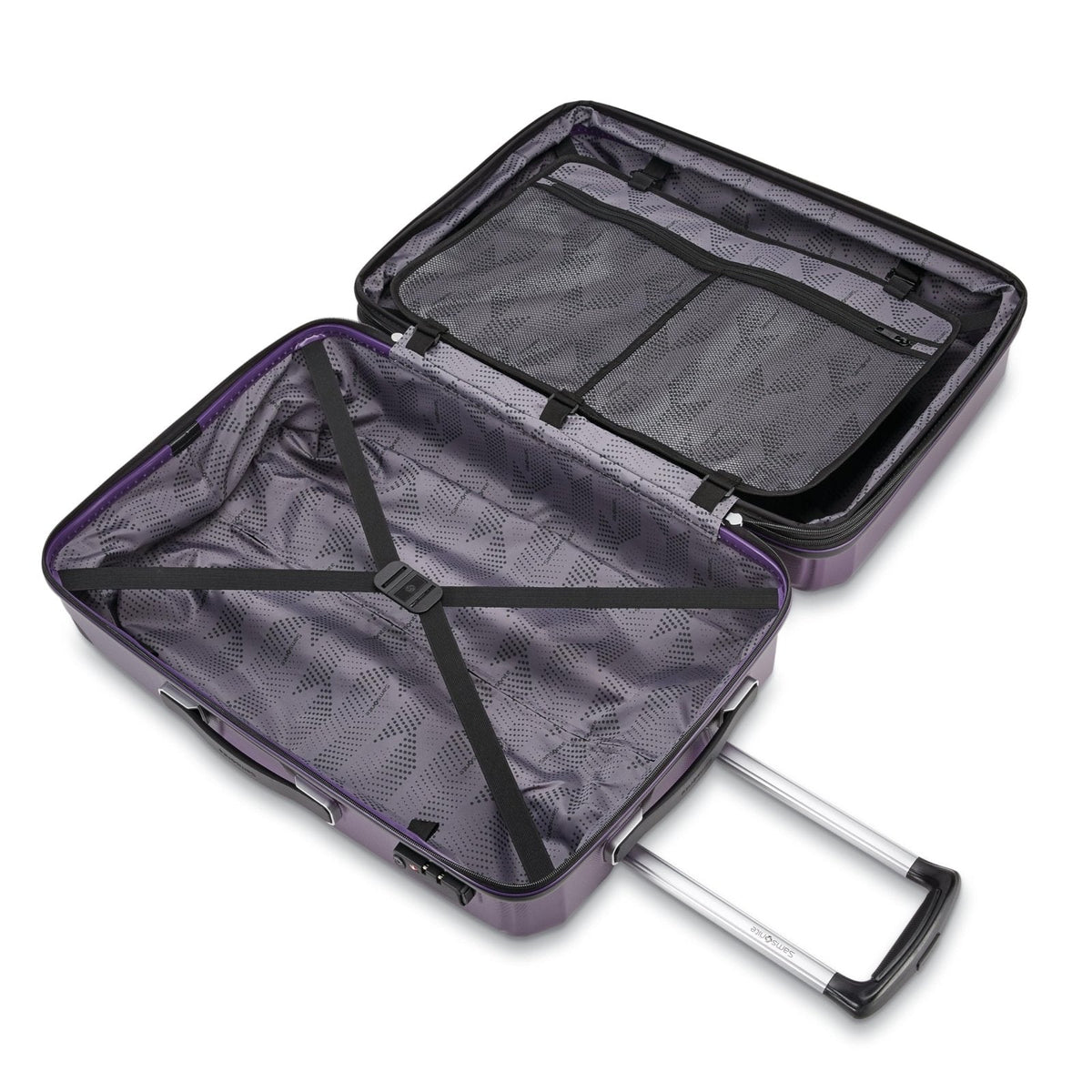 Samsonite Winfield 3 DLX Hardside Expandable Luggage with Spinners, Purple, 2 - Piece Set (20/25)