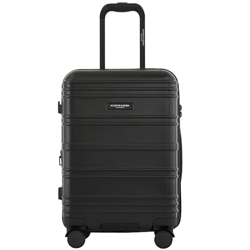 Scotch & Soda Rotterdam Expandable Hardside Luggage, Black, 22" Carry-On