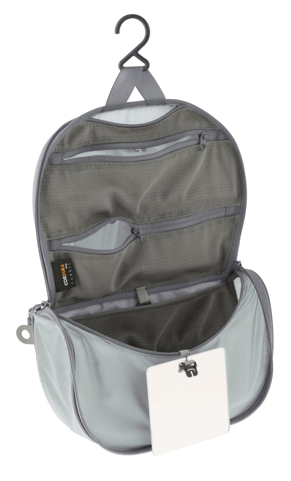 Sea to Summit Small Hanging Toiletry Bag, Extra Compact Travel Organizer for Minimalist Adventures, HighRise Grey