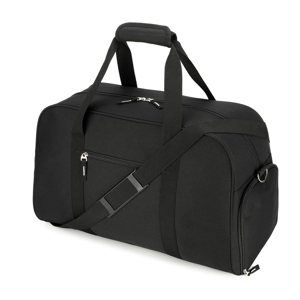 Searock 21 Inch Gym Bag with Shoe Compartment, Sports Duffle Bag for Travel, Carry On Duffel Bag, Weekender Overnight Bags for Men and Women Traveling, Black