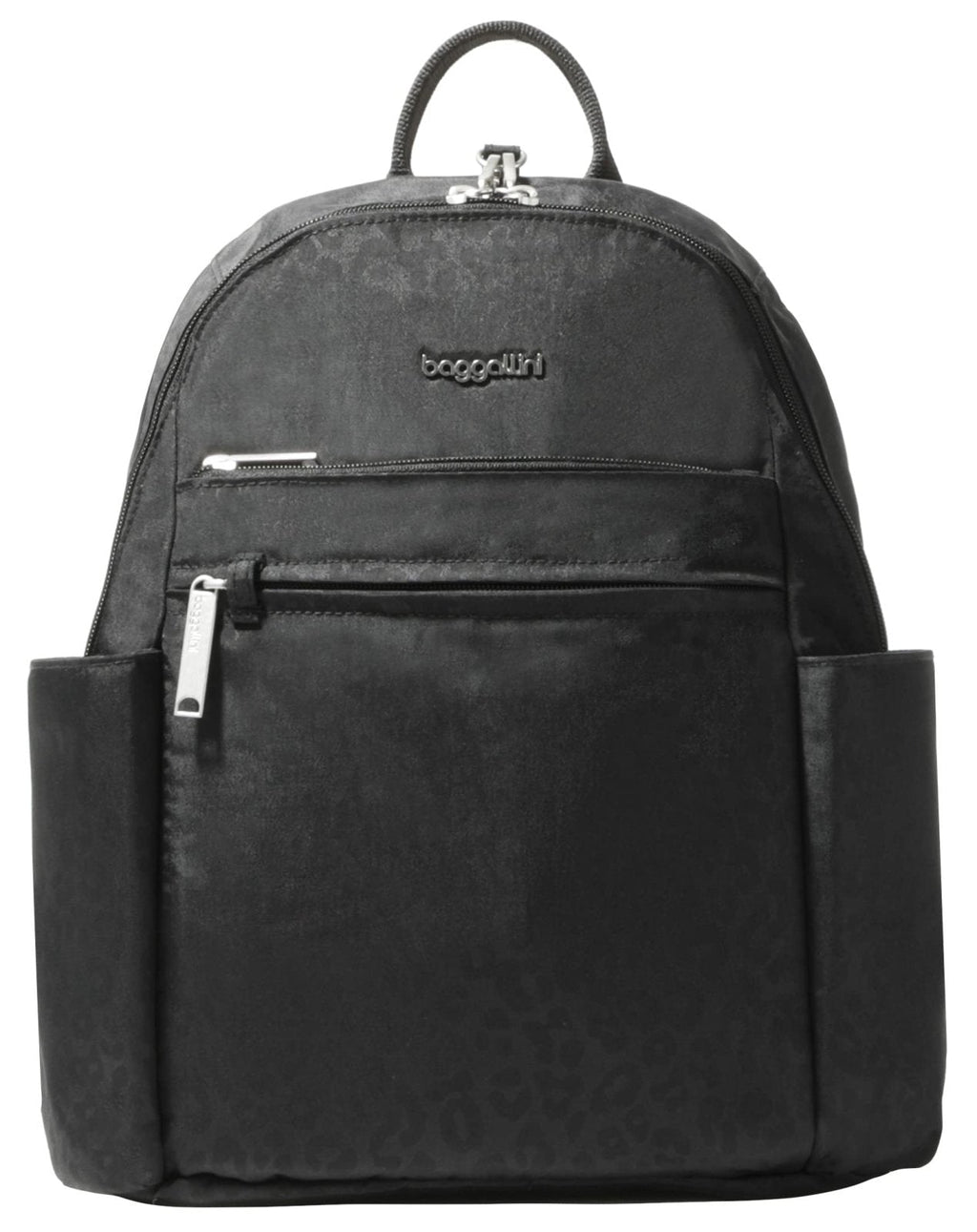 Securtex® Anti-theft Vacation Travel Backpack 10x13" Slash-Resistant Nylon Daypack w/RFID, Black Cheetah