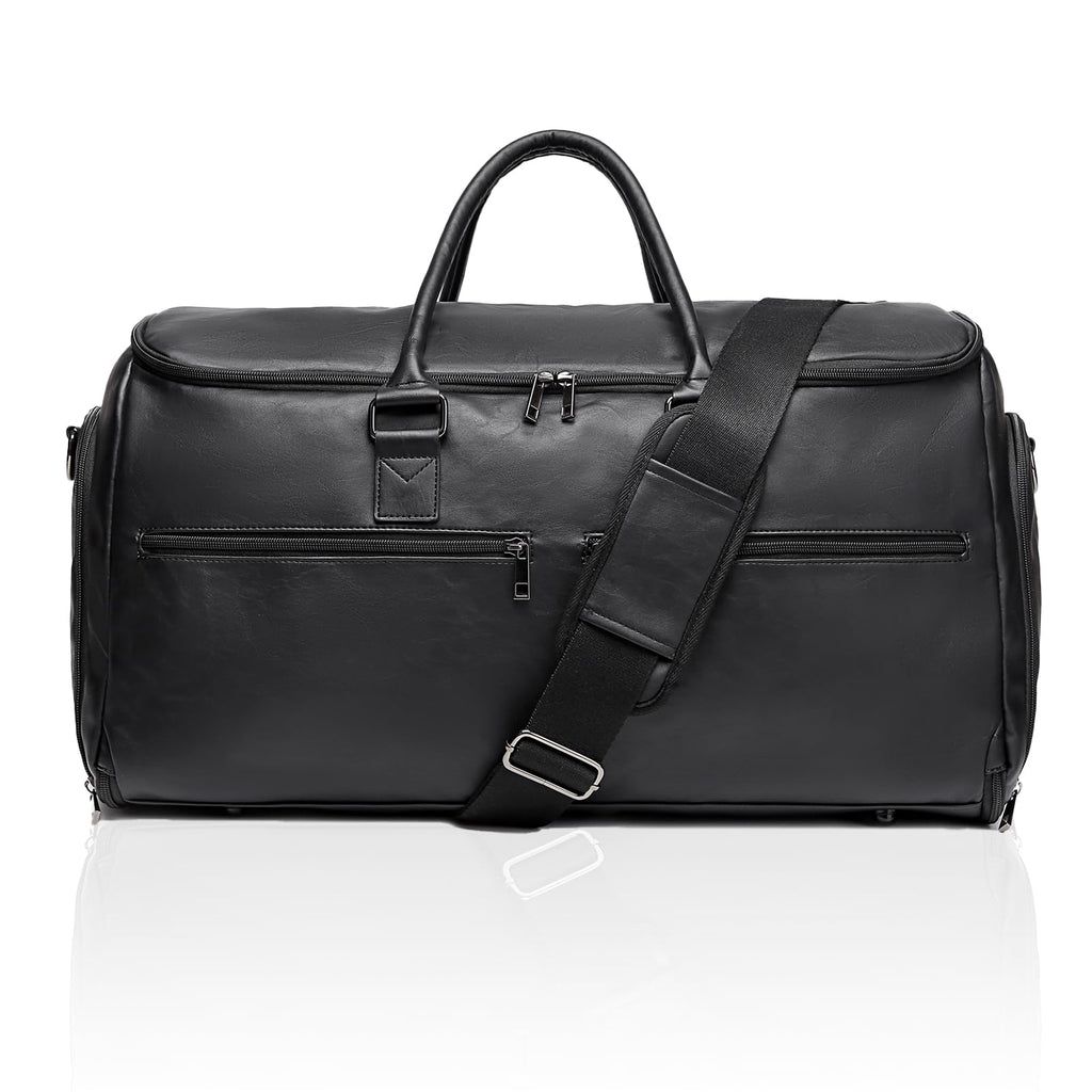 seyfocnia Carry On Garment Bag for Travel, Convertible Travel Garment Bag for Men Women, 2 in 1 Hanging Suitcase Suit Business Travel Bag, Black