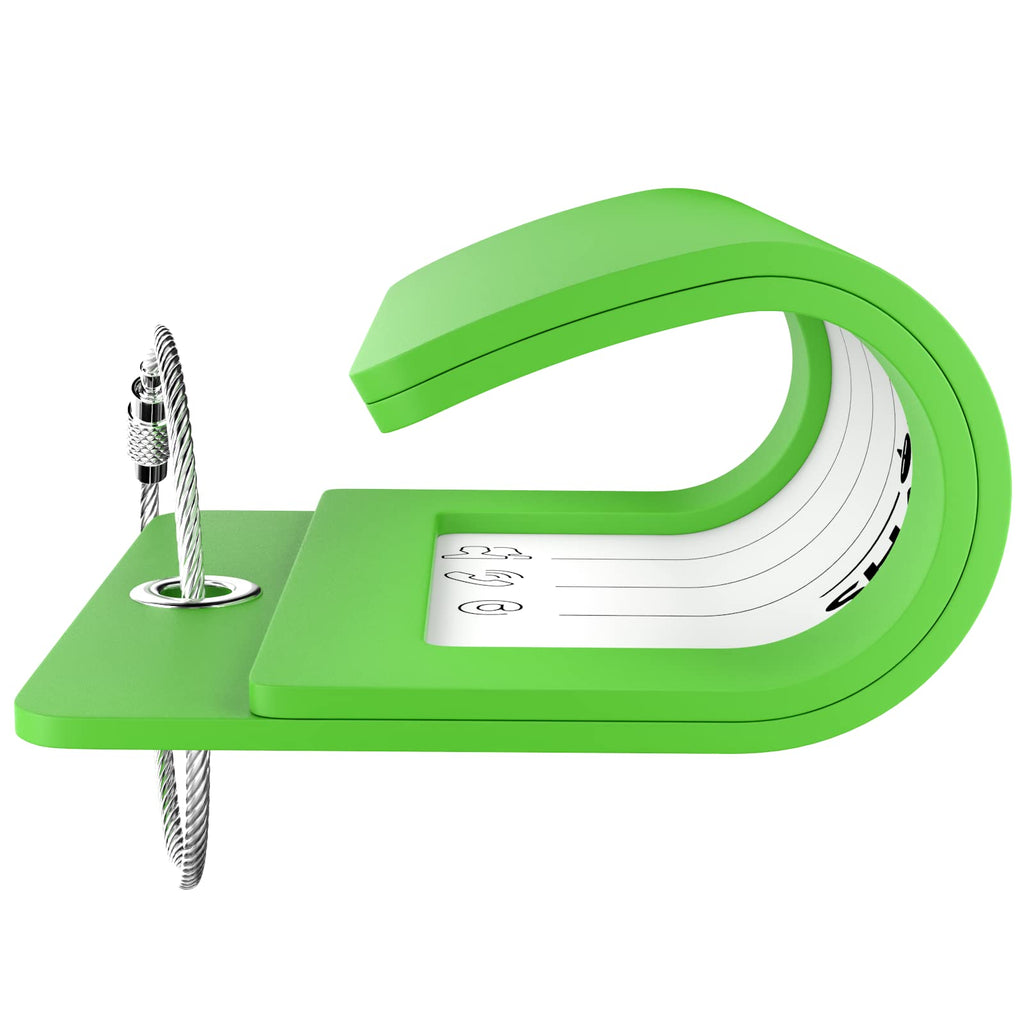 Shacke Luggage Tag Initial – Fully Bendable Tag w/Stainless Steel Loop (Letter G)